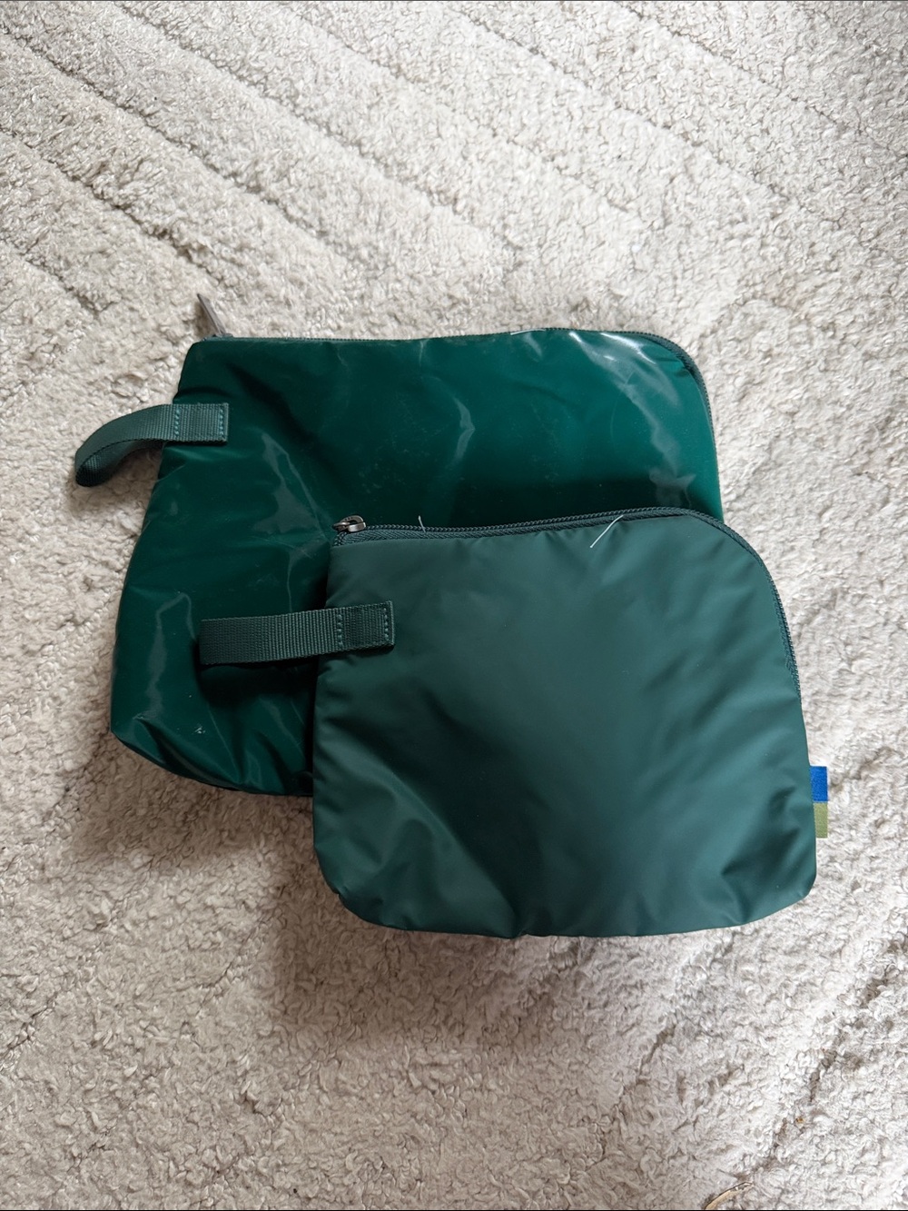 Target Dark Green Nylon Travel Pouches Set